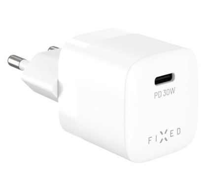Ładowarka i akumulator FIXED Ładowarka sieciowaUSB-C GaN Charger 30W Mini (biały) FIXCG30M-C-WH
